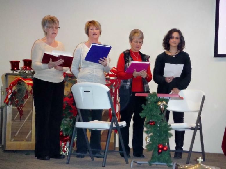 Ladies leading the singing