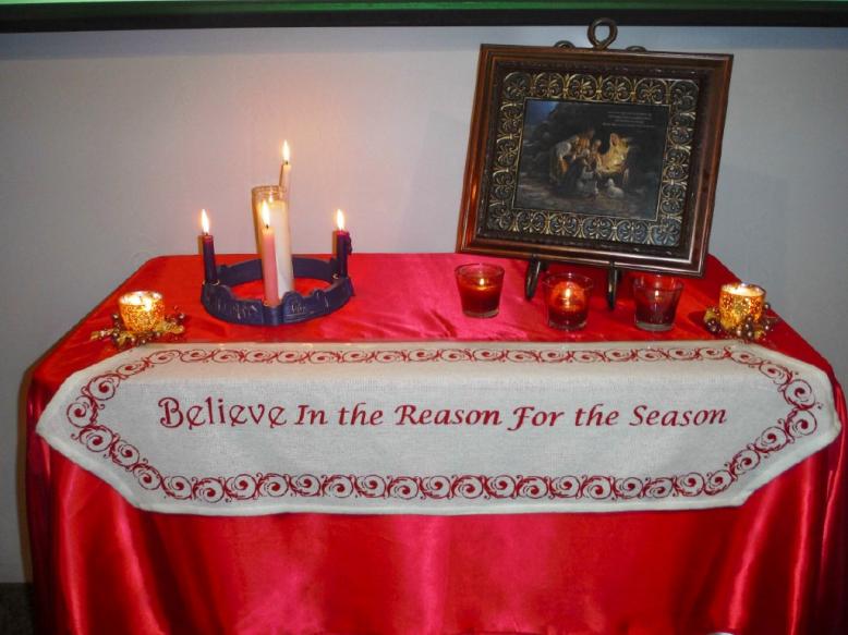 The Christ candle is lit!